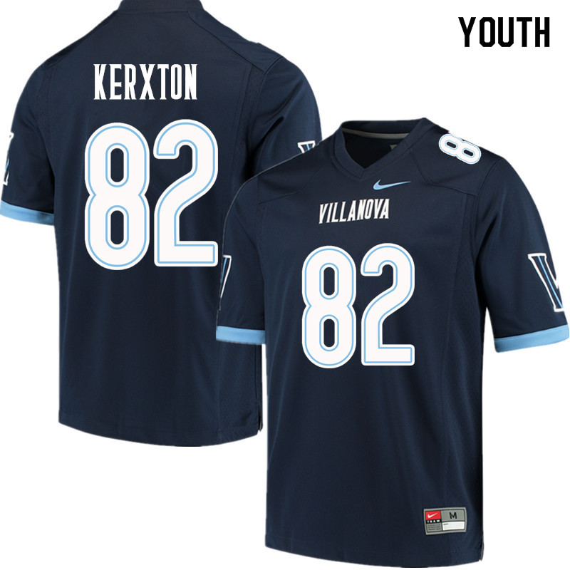 Youth #82 Zac Kerxton Villanova Wildcats College Football Jerseys Sale-Navy